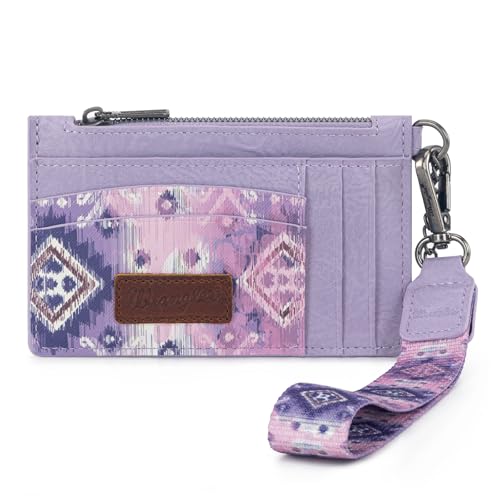 Image of Montana West X Wrangler Aztec RFID Credit Card Holder Slim Wallet Keychain Wristlet Women Wallet Small Ladies Female Wallets, Card Cases & Money Organizers with Coin Purse
