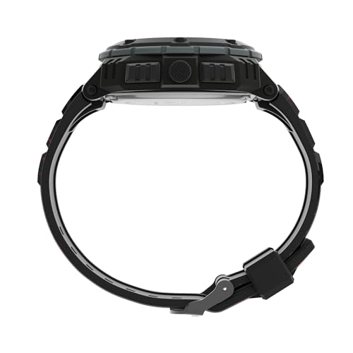 TIMEX Men Black Round Resin Dial Digital Watch- TW2V85100X6 - Image 2