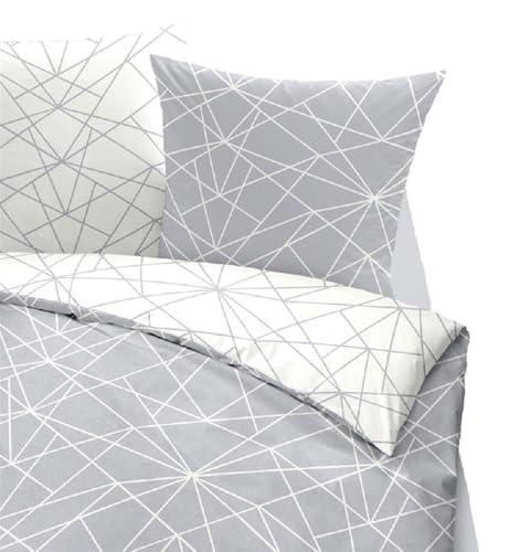 Soma Biber Bettwäsche Set, 100{d5c3ea4b9fe12d5a343573e87649f44d4ac5da2c0c1d082a9b9648c681253ff6} Baumwolle, Reißverschluss, 135x200 cm oder 155x220 cm, mit Kopfkissenbezug 80x80 cm (grau weiß geometrisch, 135 x 200 cm + 80 x 80 cm) Soma Biber Bettwäsche Set, 100{d5c3ea4b9fe12d5a343573e87649f44d4ac5da2c0c1d082a9b9648c681253ff6} Baumwolle, Reißverschluss, 135x200 cm oder 155x220 cm, mit Kopfkissenbezug 80x80 cm (grau weiß geometrisch, 135 x 200 cm + 80 x 80 cm)