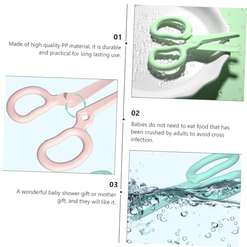 SHOWERORO 6 Pçs Tesoura De Comida Para Bebê Ferramenta De Corte De Alimentos Tesoura De Auto-Aliment