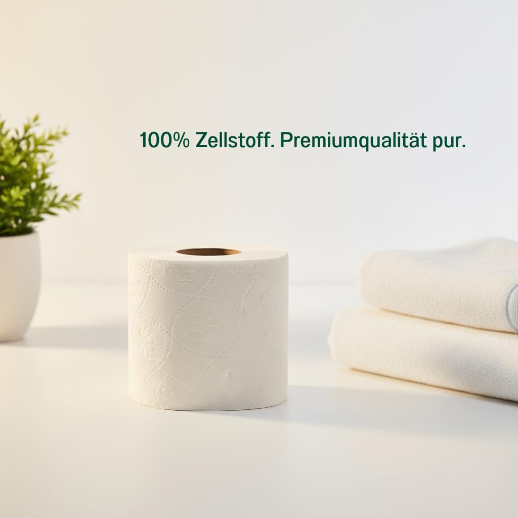 Vella Toilettenpapier 72 Rollen Großpack, 3-lagig, extra weich & saugstark, 250 Blatt pro Rolle, Zellstoff, parfümfrei