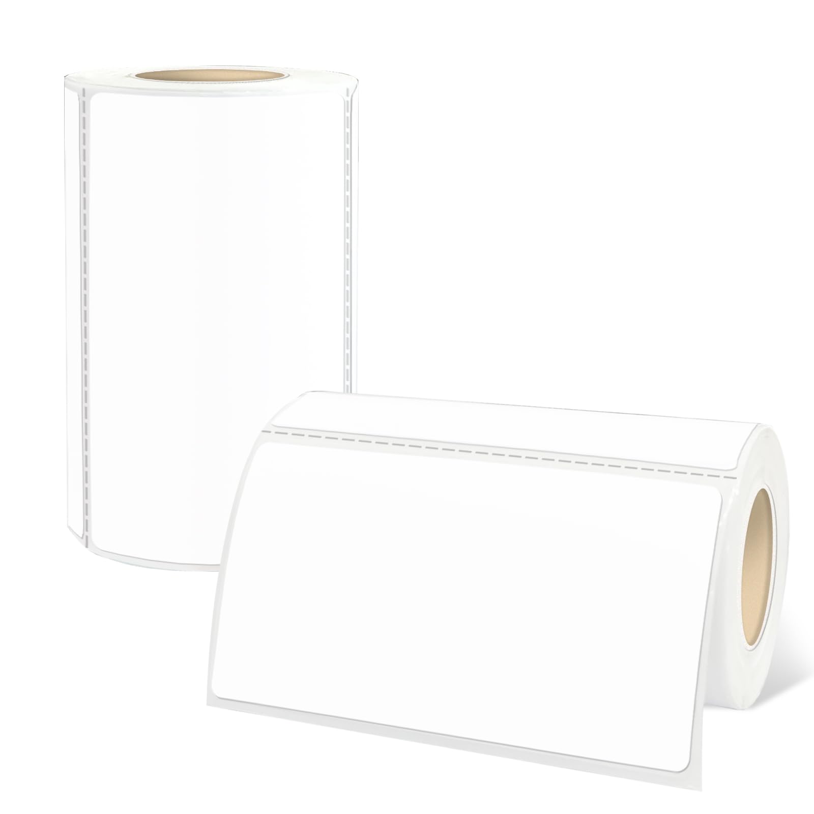 Yeachlaing 2×4 Inch White Removable Thermal Labels,Waterproof Thermal Label (250 Sheets per Roll,2 Rolls)