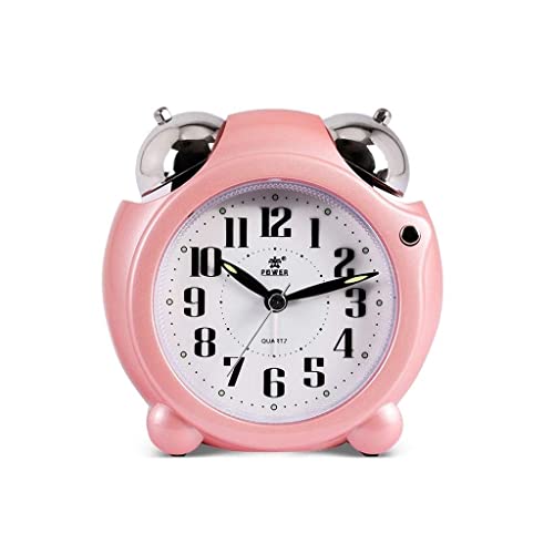 Reloj despertador silencioso de diseño clásico, reloj de noche creativo nórdico, reloj despertador para estudiantes y niños, reloj minimalista elegante con función de luz nocturna, reloj despertador