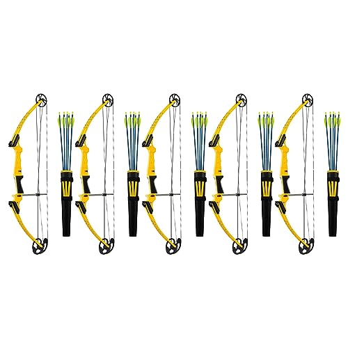 Genesis 5 Pack Original Compound Bow & Arrow Kit- Adjustable Riser, 15