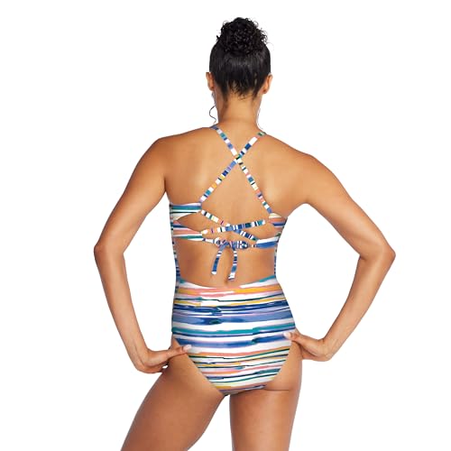 Image of Speedo Women's Swimsuit One Piece Eco Flex Double Cross Back Moderate Cut