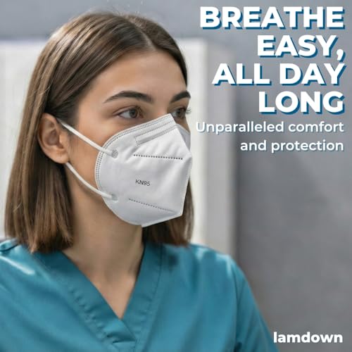 Image of (600-Pack) KN95 Face Masks, Individually Wrapped, Premium Disposable Dust Mask, White