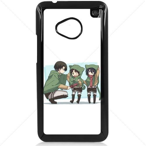 Shingeki no Kyojin Attack on Titan Manga Anime Comic Levi Mikasa Eren HTC One M7 Hard Plastic Black or White case (Black)