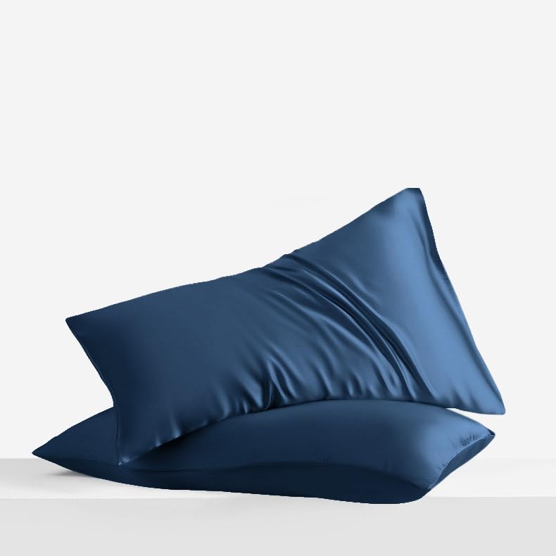 Linenwalas Pillow Covers Set of 2 Cotton - 400TC Thread Count Softest Long Staple 100% Cotton Silky Soft - Standard Size Pillow Cases (17”x27”) - Navy Blue (B0855VDKNX) Amazon Price History, Amazon Price Tracker