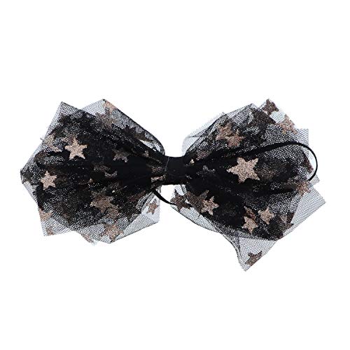 Gorgeous Special Occasion Tulle Bow With Gold Stars Baby Headband