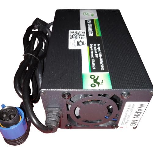 Image of 72V 10Amp (Cut-Off : 84V) Lithium ion Smart EV Charger with Chogori Connector for Okinawa EV, Black