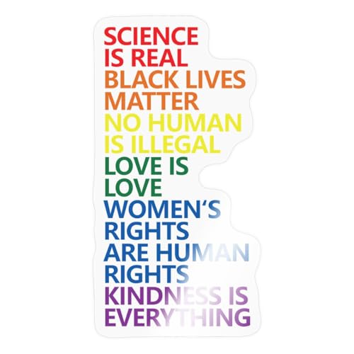 Spreadshirt Black Lives Matter LGBT Pride Menschenrechte Sticker Aufkleber, 10 x 10 cm, Transparent glänzend