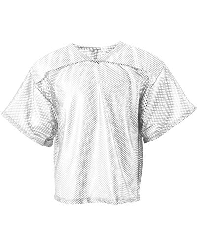 A4 Drop Ship Youth Football All Porthole Practice Jersey, 2XL, White