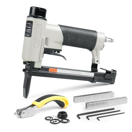 WOODPECKER HN8016 Pneumatic Upholstery Stapler with Long Nose 21 Gauge 1/2-Inch Crown Staples