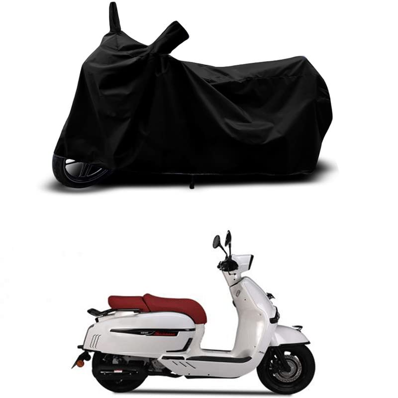 Image of 100% Scratchproof /UV-Rays /Heat Protection /Birds Dropping /Water Resistant /Dust Proof /Waterproof /Full Bike Scooty Two Wheeler Body Cover Compatible for Sixties 300i All Varients[Black]