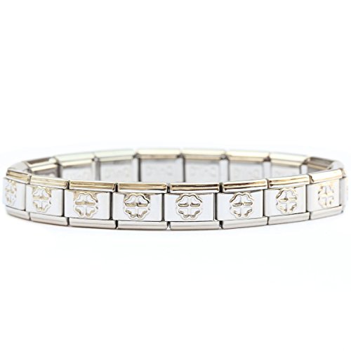 Clover Starter Bracelet for Italian Charms (18 Links)