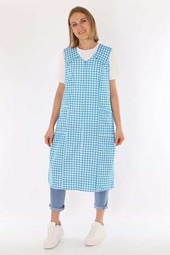 Blouse à fermeture éclair turquoise taille 52 pour robe de maison confortable