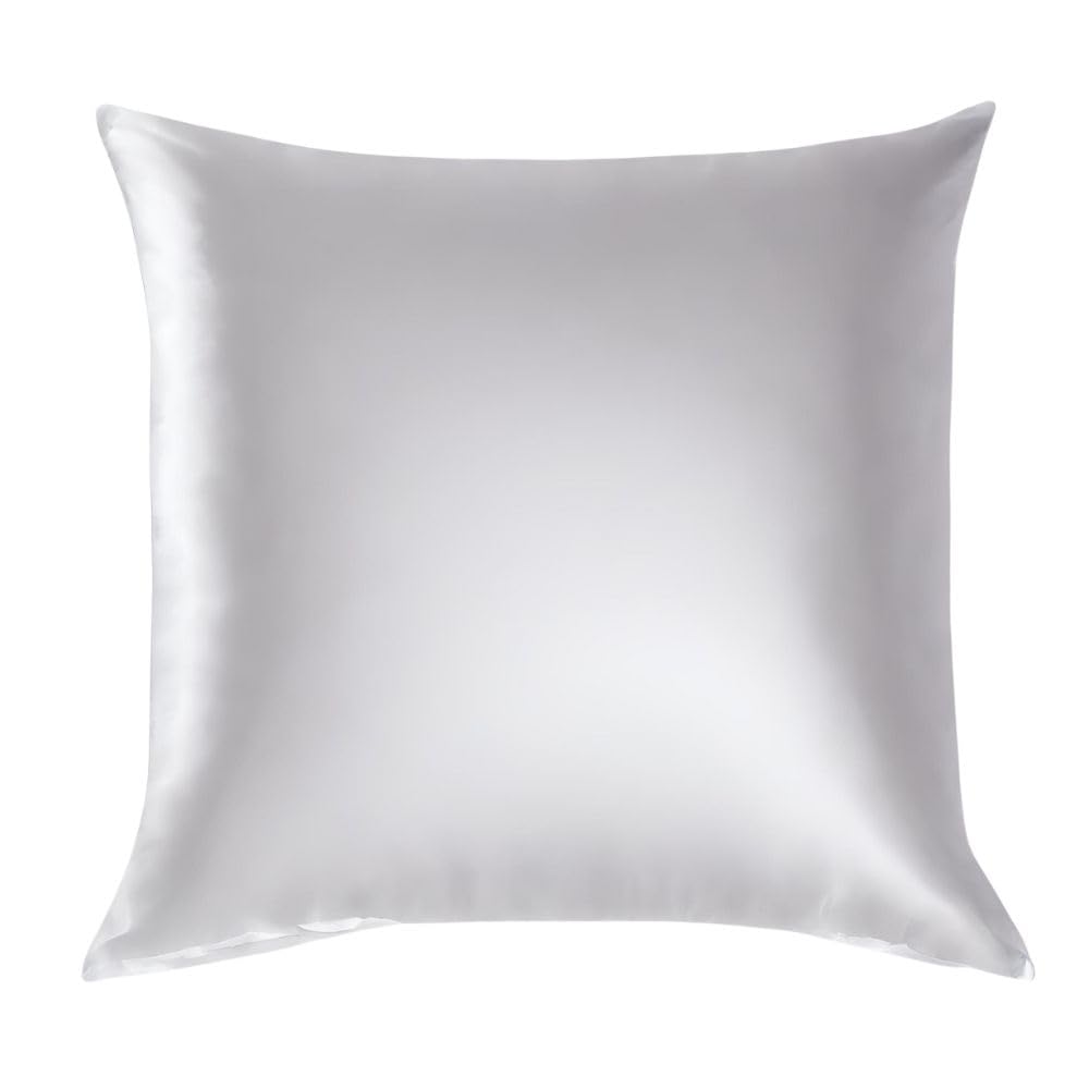 Inphysio Taie d'oreiller en Soie de Mûrier Naturelle de 22 mm - Hypoallergénique - Doux et Respirant - Hydratation de la Peau - Cheveux Lisses - Anti-​Rides - Certifiée Oeko-​TEX - 65 x 65 cm - Blanc