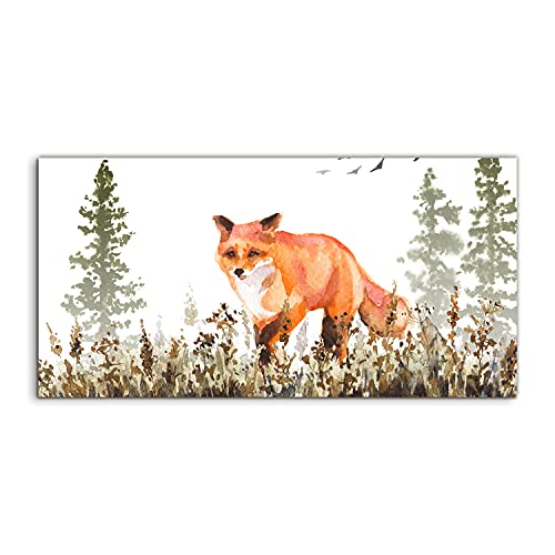 Tableau acrylique paysage de prairie Coloray 100x50cm pour decoration murale salon