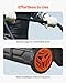 VEVOR Push Lawn Sweeper, 21inch Leaf & Grass Collector, Heavy Duty Thickened Steel Durable to Use with Large Capacity 3.5 cu. ft. Mesh Collection Hopper Bag, 2 Spinning Brushes