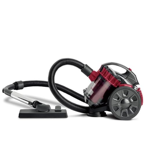 Aspiradora cilíndrica sin bolsa de 2600 W, motor de alta potencia, capacidad de 1,5 L, cable de 5 m, filtro HEPA de 4º grado, ideal para depilación de mascotas y uso doméstico en baldosas