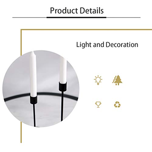 STKYGOOD Candle Holders for Candlesticks Christmas 2 PCS Candle Holders for Pillar Candles Candle Holders for Long Candles for Living Room/Dinning Room Table Decoration (Black)