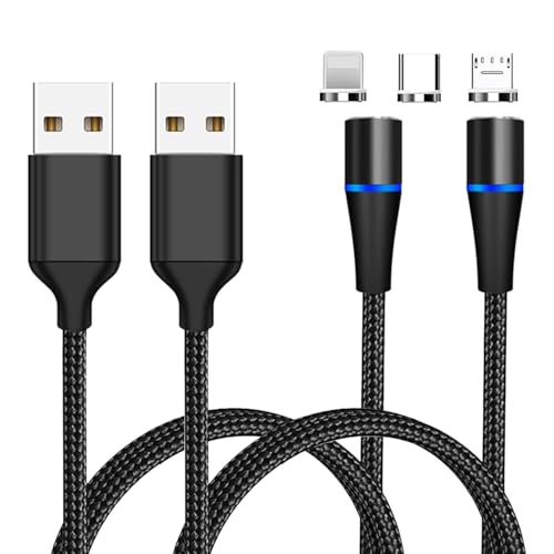 Cable Magnético USB C 3 en 1 1m, 2 paquetes