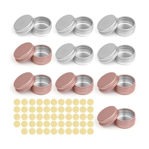 0XBIT Tarros de Aluminio, 10 Piezas 10 ml Pequeñas Latas Aluminio, Latas de Aluminio con Etiqueta Redonda, para Llevar Bálsamo Labial, Mini Velas, Crema Facial Cuando Viaja