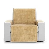 Vipalia Protector Funda Sillon Relax. Cubre Sofa 1 Plaza. Cubre Sillon reclinable Aterciopelado Antimanchas. Fundas para Sofa Turin. Color Ocre. Cubre Sofa 1 Plaza 55 cm. para sofás de 60 a 110 cm