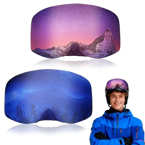 Skibrillen Schutz Überzug, 2 Stück Skibrille Schutzhülle Anti-Kratzer, Skibrillenschutz Überzug Tragbarkeit, Schutzhülle Skibrille, Schützt vor Kratzern, Ski Goggle Cover für Alle Schibrillen (B)