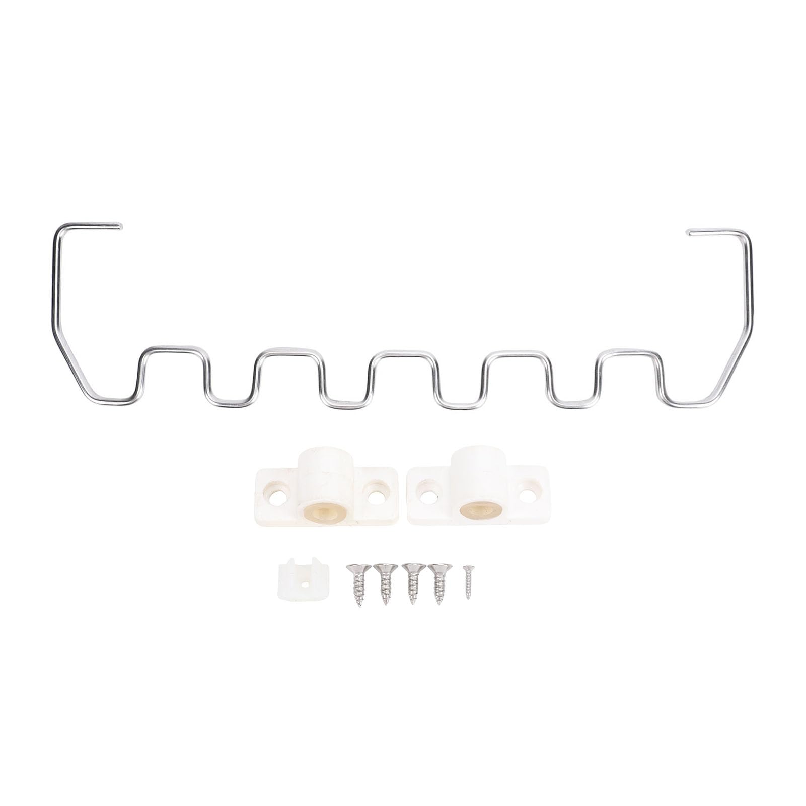 Alomejor Tendedero de Ropa Interior para RV, Organizador Plegable para Camping, Remolque, Hogar, Acero Inoxidable con 6 Ranuras