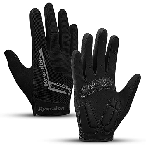 Kyncilor Fahrradhandschuhe für Männer MTB Handschuhe Mit Touchscreen Vollfinger Stoßdämpfend Rutschfestes Laufrad Cover