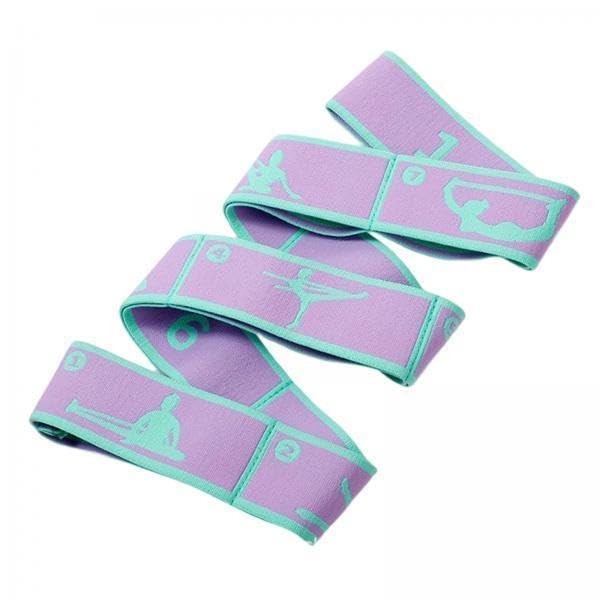 SECRET DESIRE Creations 4xResistance Band Webbing Yoga Auxiliary Stretching Belt for Adults Workout Purple-image-8