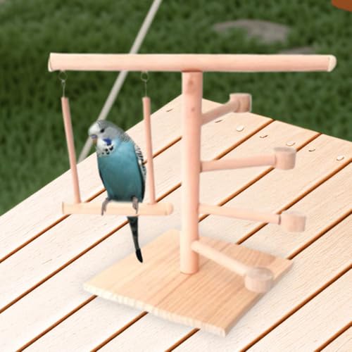 Polícia de papagaio, pássaro brincar de pé - Playground Safe Cockatiel Toys Wood Playground,Brinqued