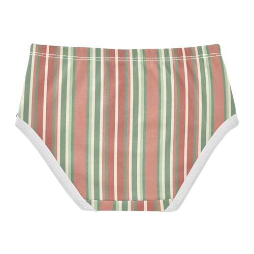 Red Green Stripe Toddler Girls's Underwear 2T 23009082