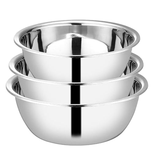 3Pcs Mixing Bowls Basins for Cooking Baking and Food Storage Easy to Clean and Space Saving Food Containers