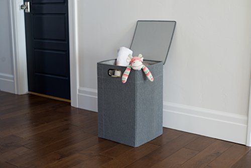 Jj Cole Heather Laundry Hamper, Slate #TOP2