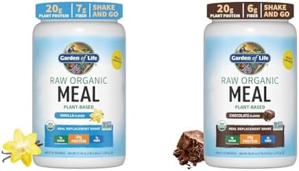 Garden of Life Vegan Protein Powder Raw Organic Meal Replacement Shakes Vanilla and Chocolate 28 Servings Each image 2