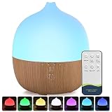 Haoday 300ml Essential Oil Diffuser with Remote Control - 3 in 1 Ultrasonic Humidifier and Vaporizer