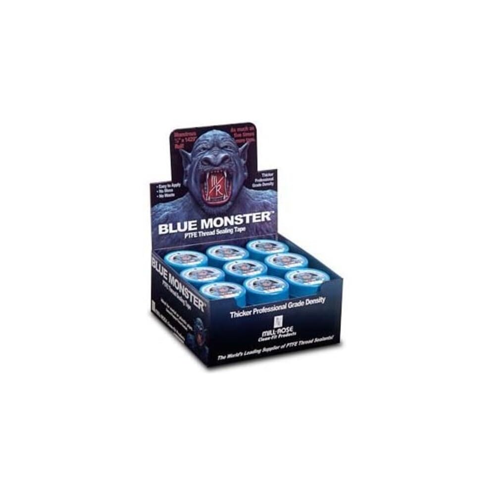 Mill-Rose Niebieska 70887 Monster PTFE taśma uszczelniająca do rur, 1 cal x 1429 cali, 1 cal
