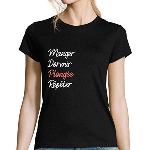 T-shirt plongée femme humour sport chic pour s'entraîner au club