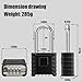 2.3in Long Shackle Combination Padlock, Diyife Large Heavy Duty Outdoor Padlock [One-Touch Unlocking] [Weatherproof] Design of Hidden Password, High Security for Locker, Gym, Garden, Fences