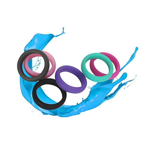 Anillos deportivos de silicona LIOOBO pack 6 miniatura 1