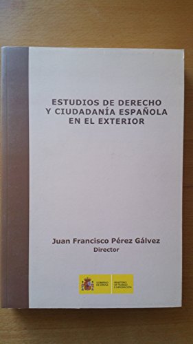 Portada de Estudios de Derecho y Ciudadania Española en el Exterior