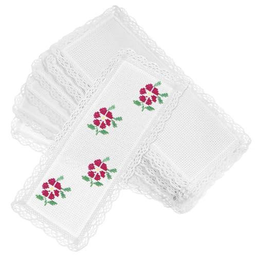 Sewroro �󔒂̃u�b�N�}�[�N 10�Z�b�g �N���X�X�e�b�`�̃u�b�N�}�[�N�L�b�g �����Čy�� �|���G�X�e���f�� ���ȏ���؂蔲�����ɍœK