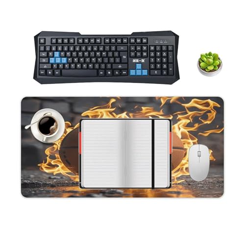 Mouse Pad grande basketball in fire de goma antideslizante miniatura 4