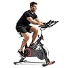 Sunny Health & Fitness Magnetic Exercise Bike, 44LB Flywheel & 300LB Weight Capacity for Intensive Home Workout, Indoor Cardio Training w/4-Way Adjustable Seat, Optional Free SunnyFit App Connection