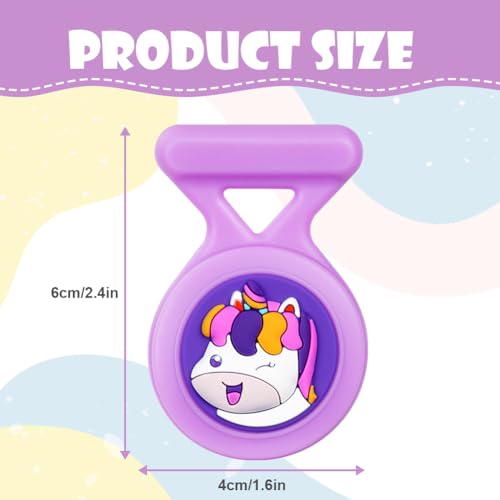 AXFEE 2PCS Air Tag Case, Air-tag Holder for Kids Hidden with Pin Silicone Case with Safety Pins for Air-Tag - Image 2