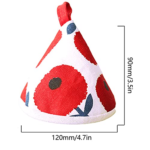 Decdeal Pot Handle Cloth Cotton Heat Insulation Triangle Pot Cap Cotton Pan Cap Heat Insulation Pot Grips Cover