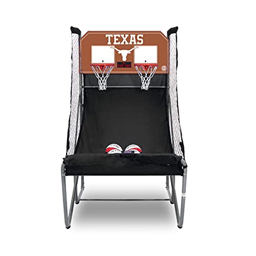 Pop-A-Shot - Home Dual Shot with Texas Longhorns NCAA Graphics l Sensor Scoring l 16 Game Modes l 7 Balls l Foldable Storage l for All NCAA Fans
