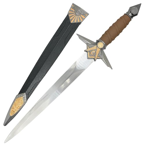 Armory Replicas™ Compass Guard Masonic Dagger - 14.56" Stainless Steel Blade with Decorative Sheath for Collectors, Knights, and Freemasons